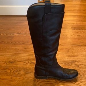 Black FRYE Paige tall riding boots